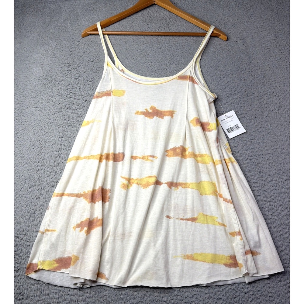 Free People Top Womens Medium We The Free Tank Top Ivory Combo Free People NWT
